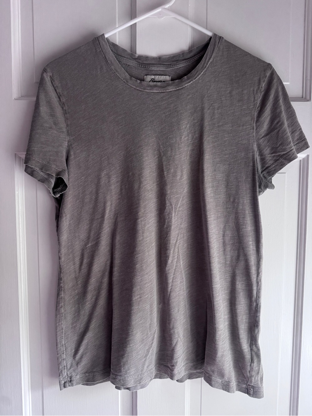 Rowan Slub Cotton Tee – Gray/Taupe/Green